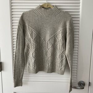 ARITZIA TNA Cropped Turtleneck Sweater on Gray